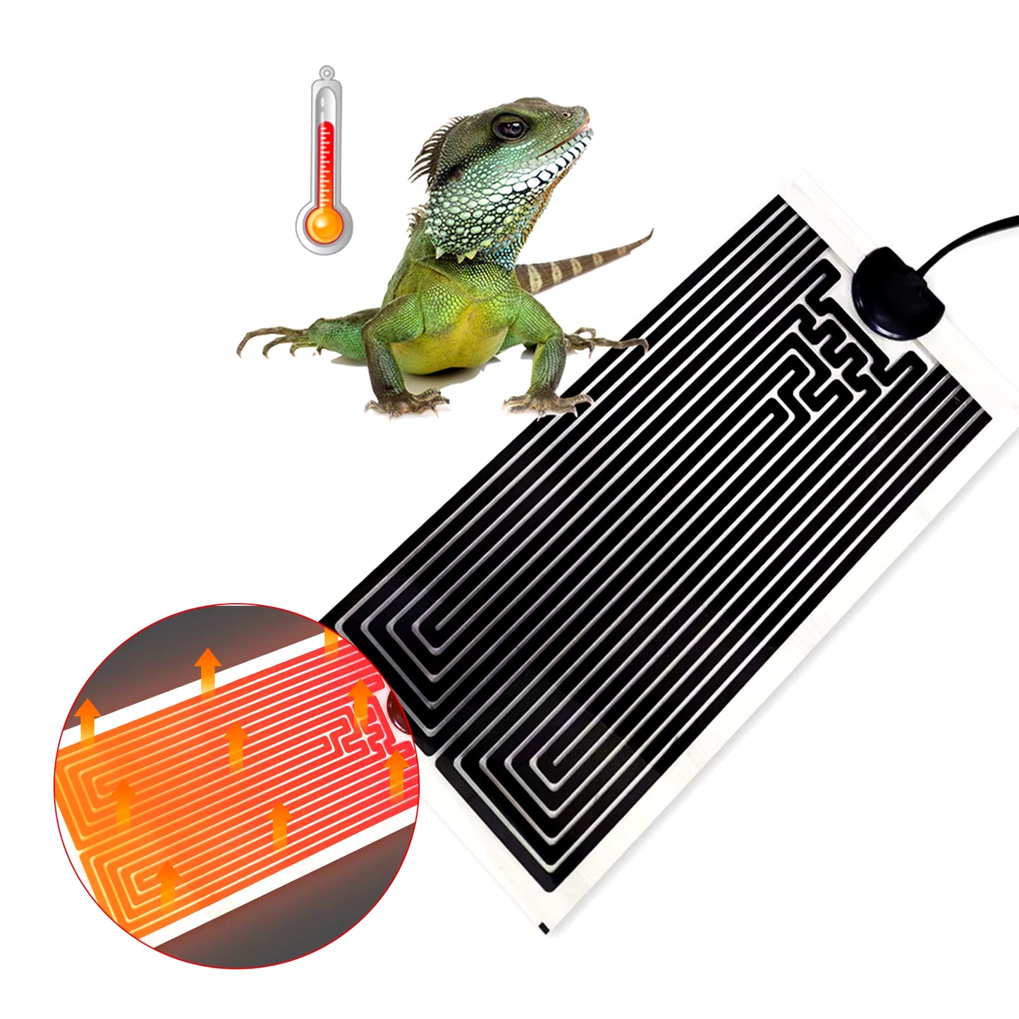 5-45W Reptiles Heat Mat Pet Heating Warm Pads Adjustable Temperature Controller Mats Reptiles Supplies Plant Warm Heating Pad