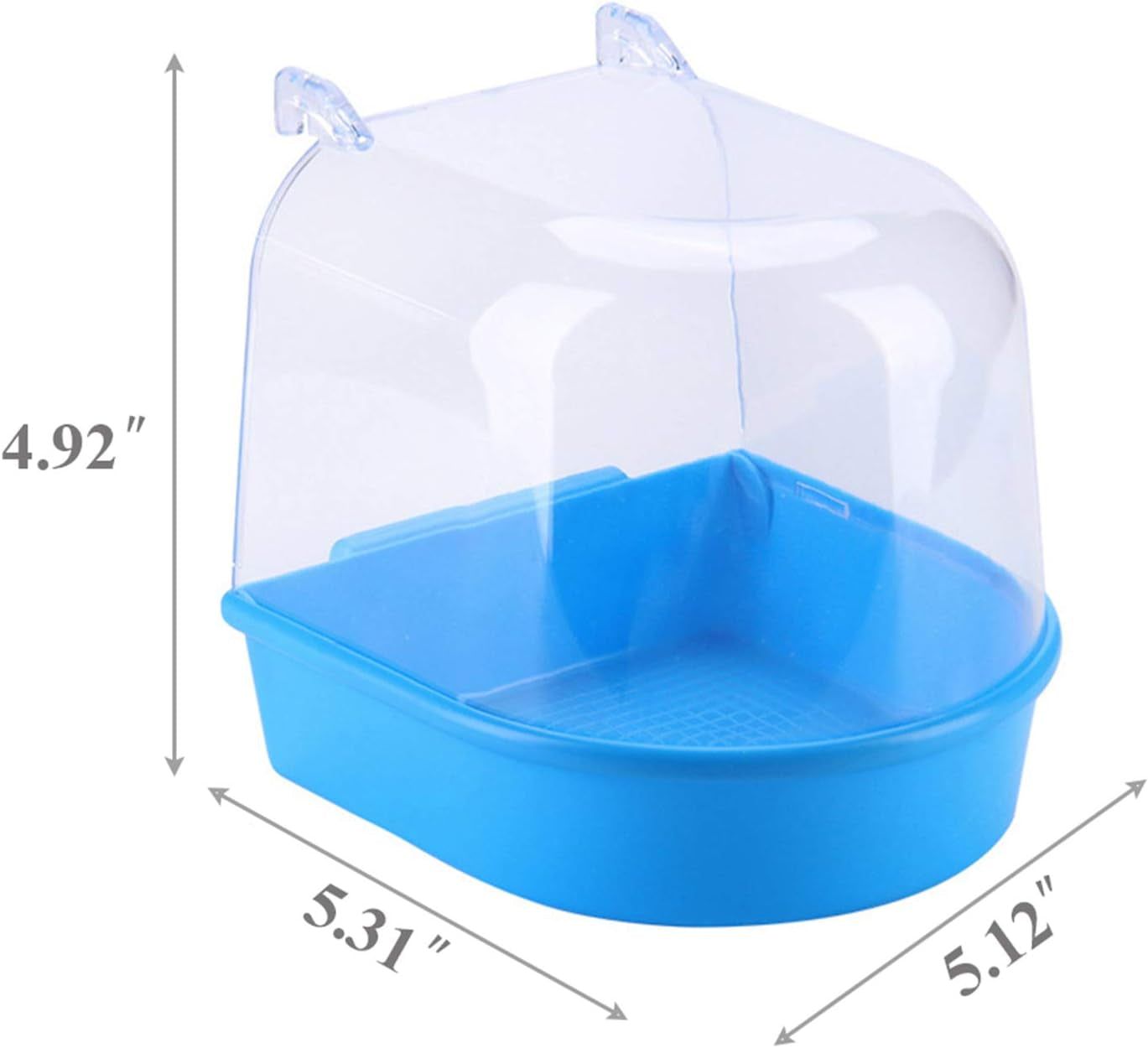 Parrot Bath Box Bird Cage Accessory Supplies Bathing Tub Bath for Parakeet Pet Brids Canary Budgies Parrot (Random Color)