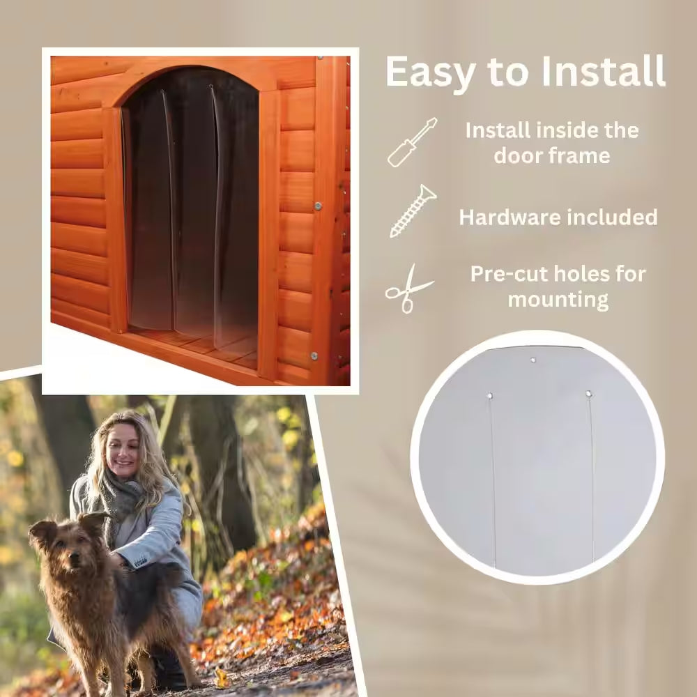 Natura Vinyl Door Flaps for Large Classic Dog House