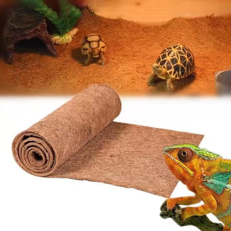 Reptile Carpet Natural Coconut Fiber Coir Tortoise Mat for Pet Terrarium Liner Reptile Supplies Lizard Snake Chamelon Turtle