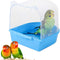 Parrot Bath Box Bird Cage Accessory Supplies Bathing Tub Bath for Parakeet Pet Brids Canary Budgies Parrot (Random Color)