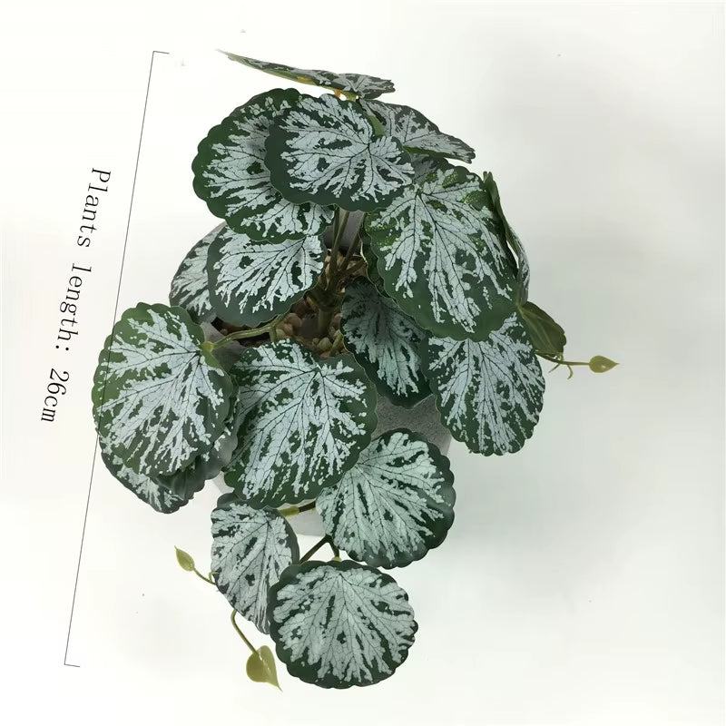 Artificial Terrarium Plant for Reptile Amphibian for Tank Pet Habitat Decorations Lifelike Tropical Leaves Plastic Leaf Rattan