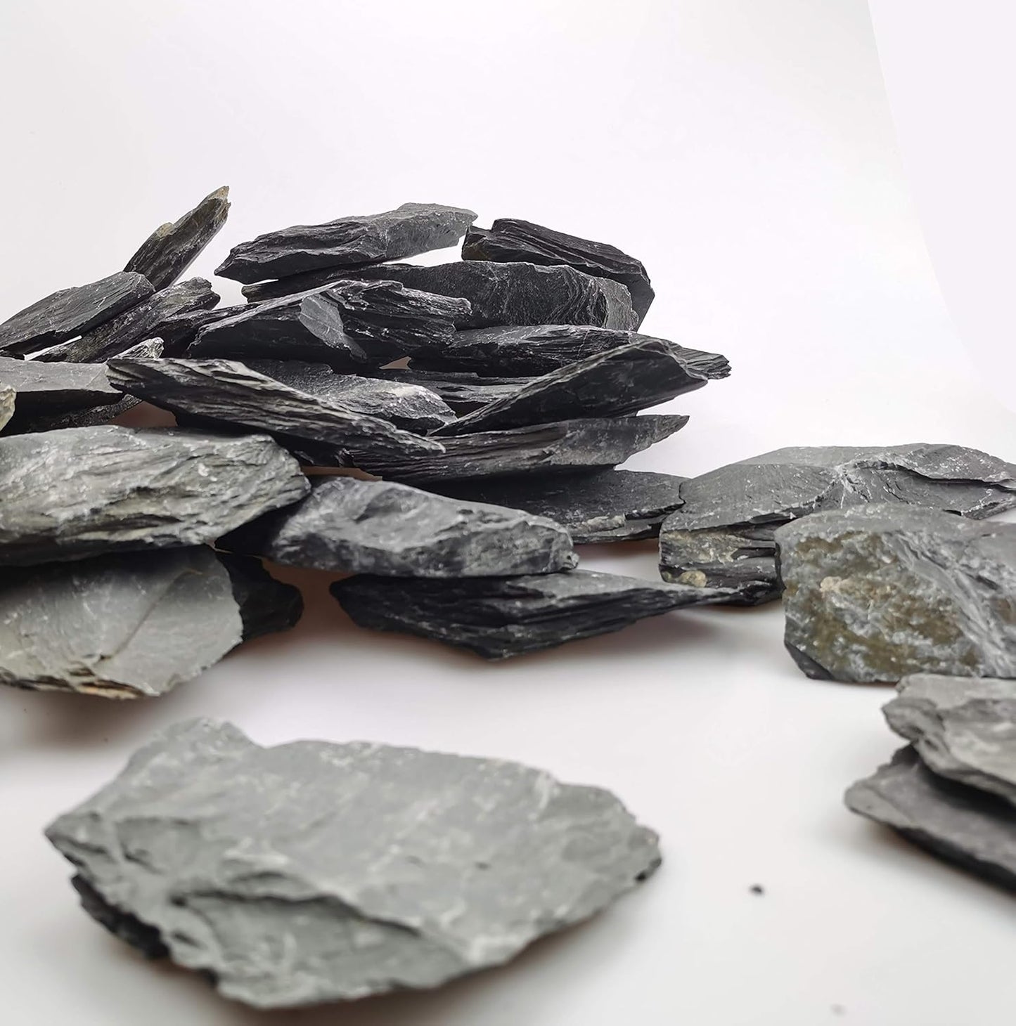 Natural Slate Rocks Stone Perfect Rocks Seiryu Rock for Aquariums, Landscaping Model (Irregular Shape- 5-7In, 3.5 IB)