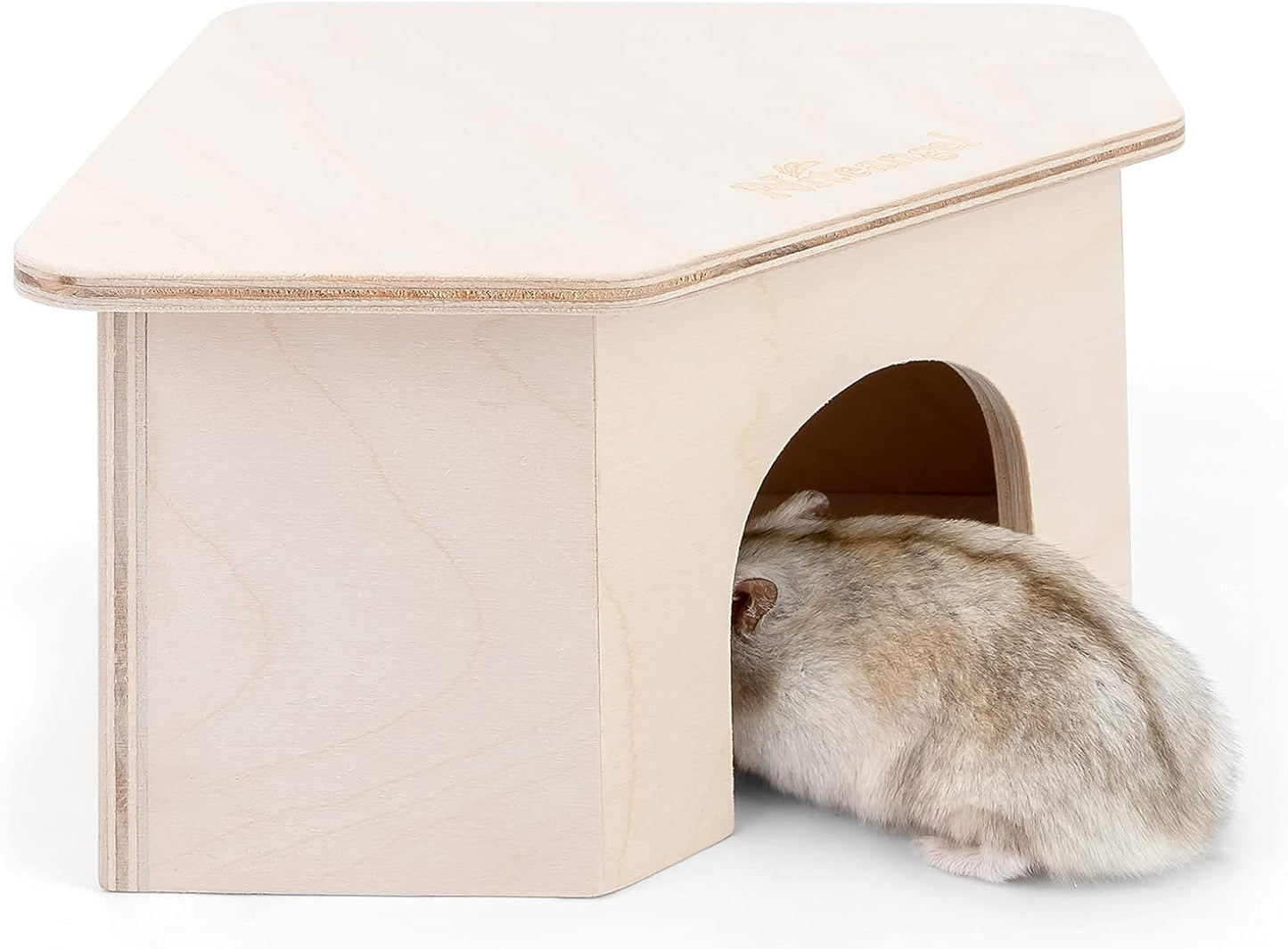 Birch Chamber-Maze Hamster Hideout - Small Pets Woodland House Habitats Decor for Hamster Mice Gerbils Mouse