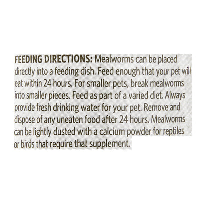 Freeze-Dried Mealworms for Birds, Reptiles & Fish, 1.6 Oz