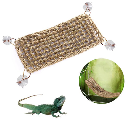 Seaweed Reptile Lizard Hammock Swing Hamster Reptile Pet Lounger Grass Mat Pet Hanging Bed Mat Small Hermit Crabs Geckos Bed