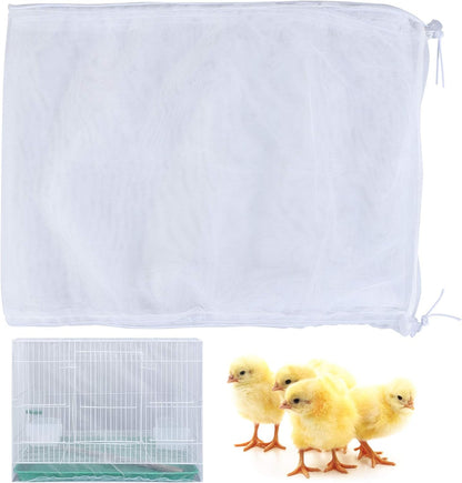 1Pcs Adjustable Bird Cage Cover Birdcage Nylon Mesh Net Cover Soft Airy Skirt for Parrot Parakeet Macaw Bird round Square Cages - 78 Inches in Circumference and 15 Inches in Width