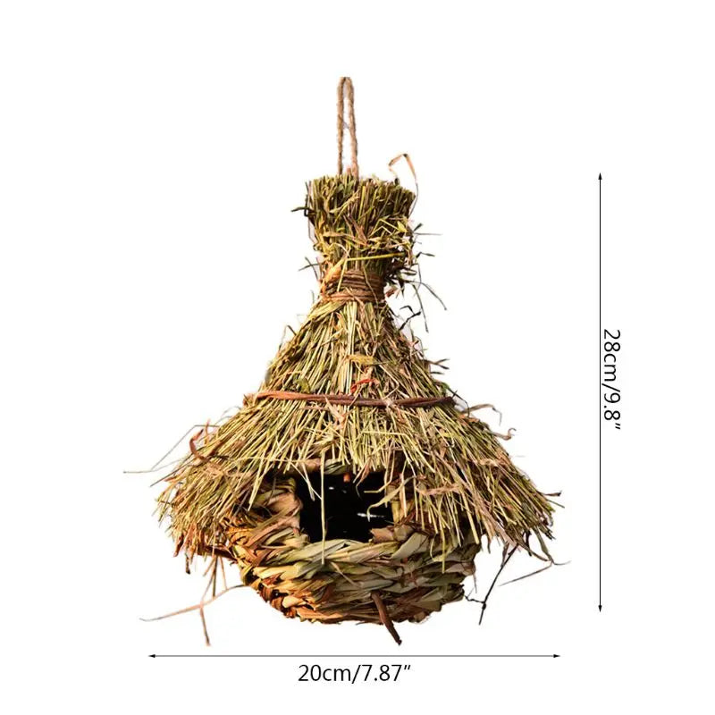 19 Style Birds Nest Bird Cage Natural Grass Egg Cage Bird House Outdoor Decorative Weaved Hanging Parrot Nest Houses Pet Bedroom