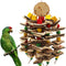 Medium-Sized Bird Toys, African Gray Parrot Toys, Natural Wooden Corn Cob Shaft Cardboard Bird Cage Chew Toys, Suitable for Small and Medium-Sized Parrot Birds (Round Balsam Wood Model)