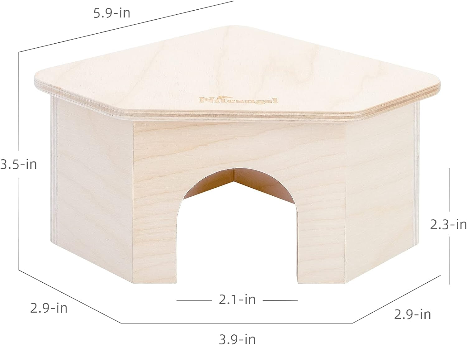 Birch Chamber-Maze Hamster Hideout - Small Pets Woodland House Habitats Decor for Hamster Mice Gerbils Mouse