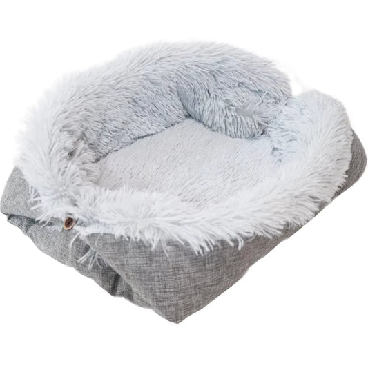 Puppy Plush Bed Winter Warm Dog Bed Cat Small Dog Fluffy Plush Pet Blankets Dual Use Sleeping Soft Mat Puppy Pet Bed Mattress