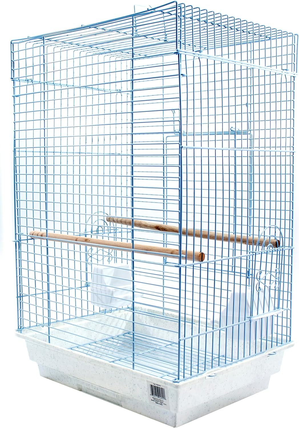 Cockatiel & Small Parrot Starter Kit with Birdcage, Cover, and Accessories – Perfect for Cockatiels, Conures, and Small Parrots – Square Dome – White