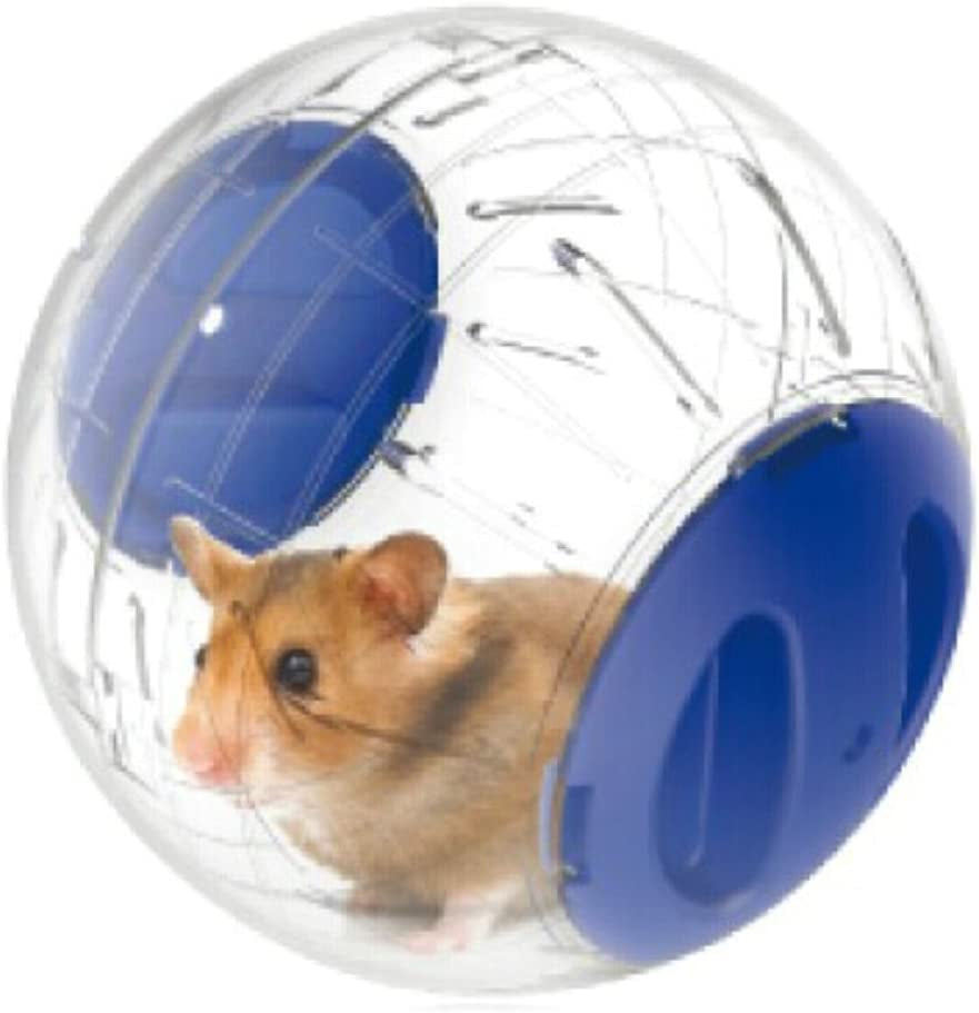 Small Animal Activity Toy Boredom Breaker Run around Exercise Rolling Balls Toy for Dwarf Hamsters (5.9 Inch, Blue)