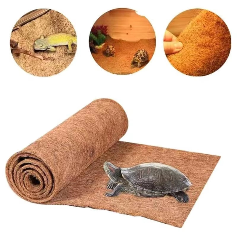 Reptile Carpet Natural Coconut Fiber Coir Tortoise Mat for Pet Terrarium Liner Reptile Supplies Lizard Snake Chamelon Turtle