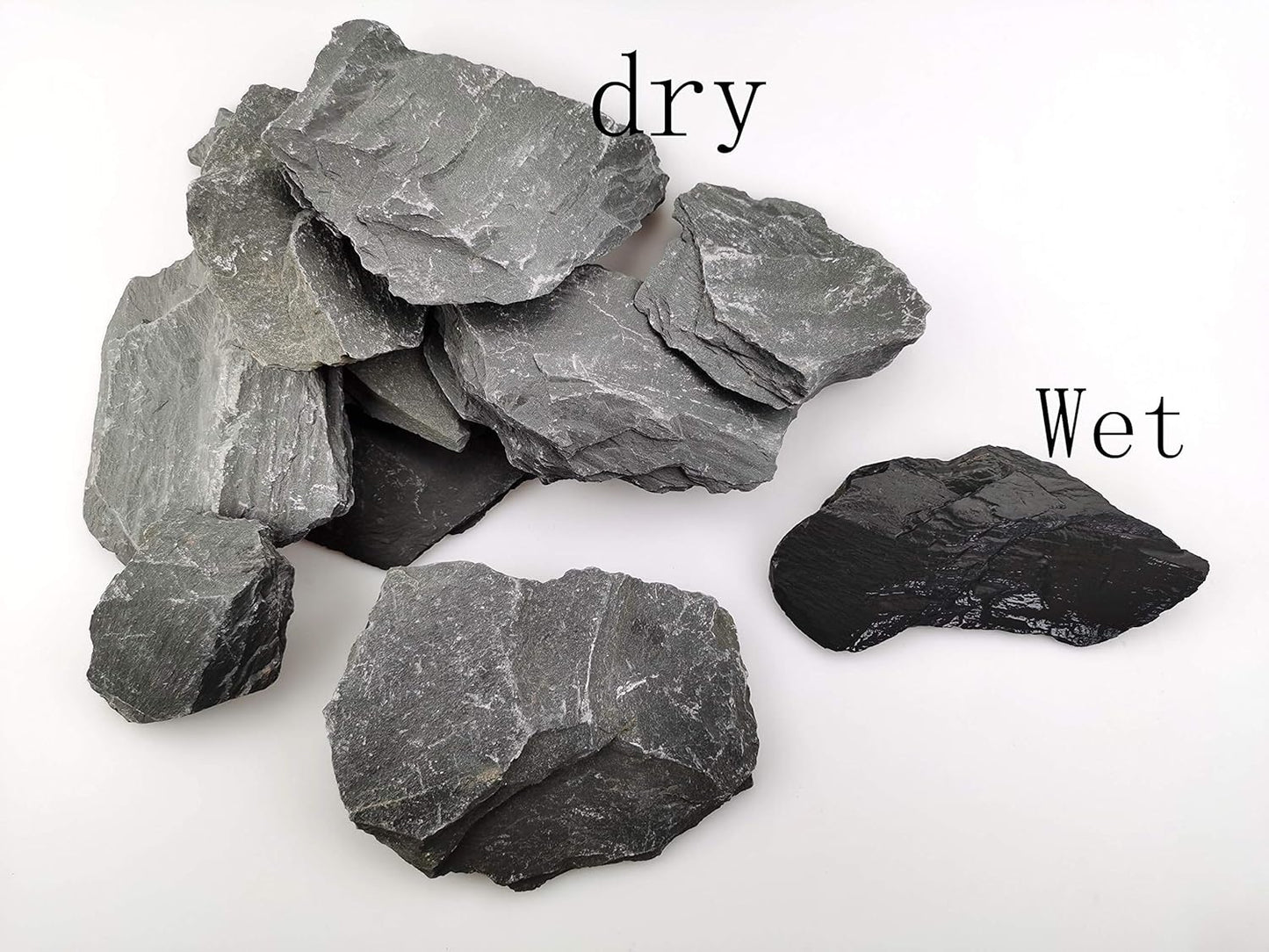 Natural Slate Rocks Stone Perfect Rocks Seiryu Rock for Aquariums, Landscaping Model (Irregular Shape- 5-7In, 3.5 IB)