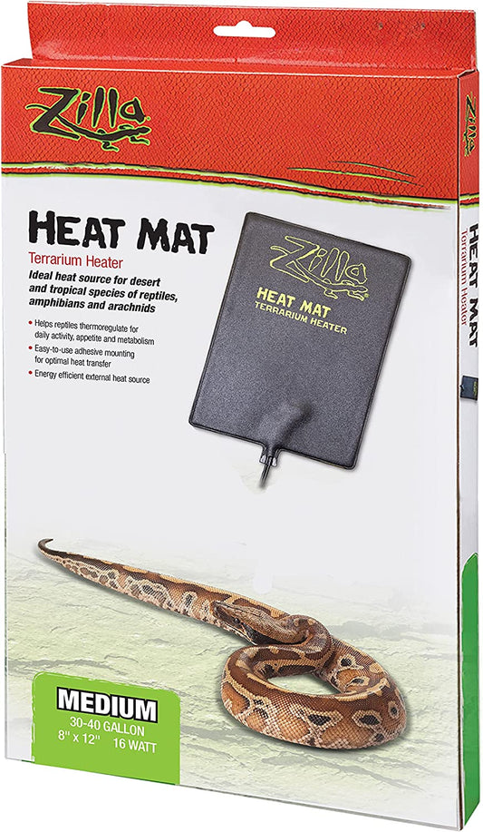 Terrarium Heat Mats Black Medium, 30-40 Gallon, 16 Watt