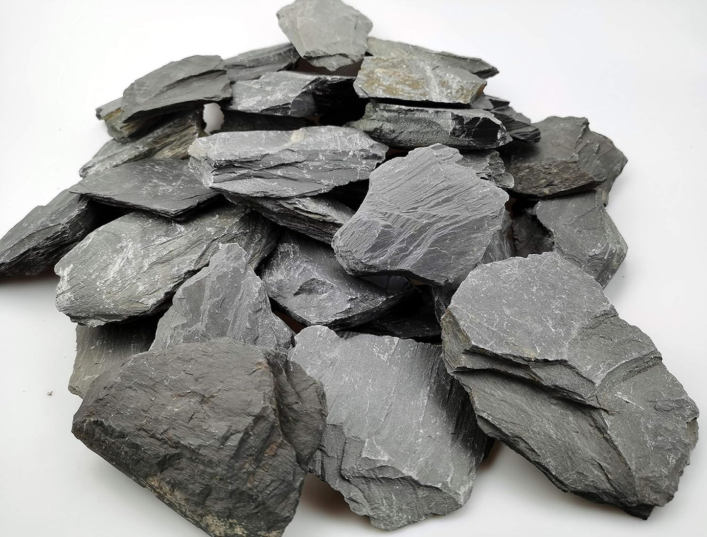 Natural Slate Rocks Stone Perfect Rocks Seiryu Rock for Aquariums, Landscaping Model (Irregular Shape- 5-7In, 3.5 IB)